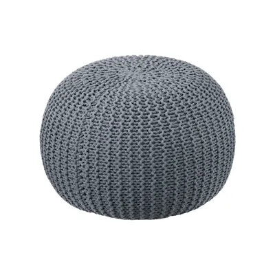 Moana Knitted Pouf - Dark Grey