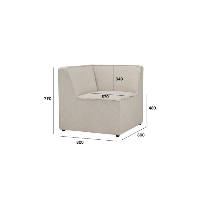 Tony 3 Seater Corner Extended Storage Sofa - 7