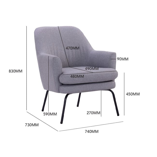Lucian Lounge Chair - Peacock (Velvet) - 4