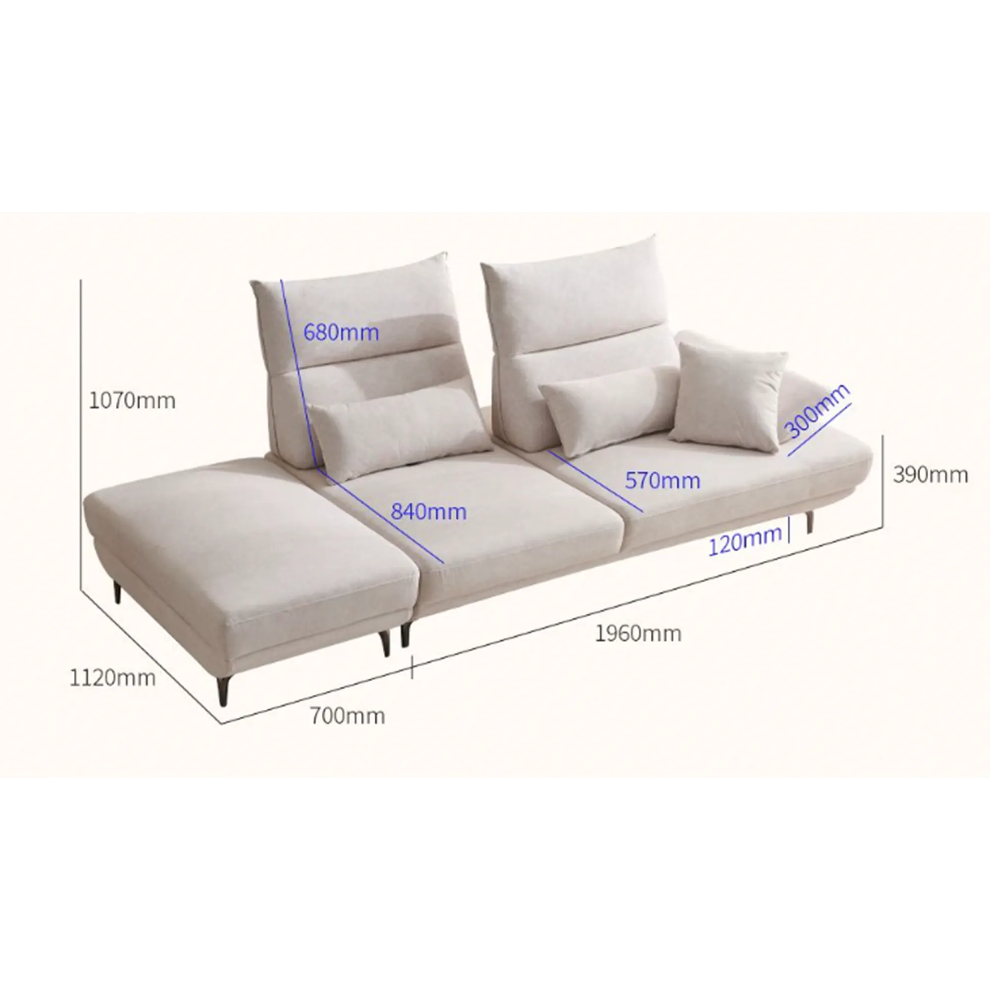 Cornell Ottoman - Grey (Pet Friendly) - 16