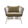 Beckett Outdoor Armchair - White, Taupe - 2