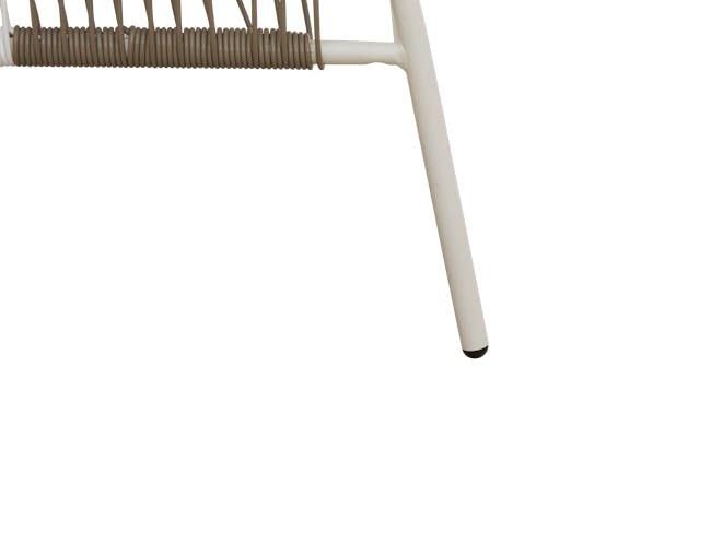 Beckett Outdoor Armchair - White, Taupe - 7