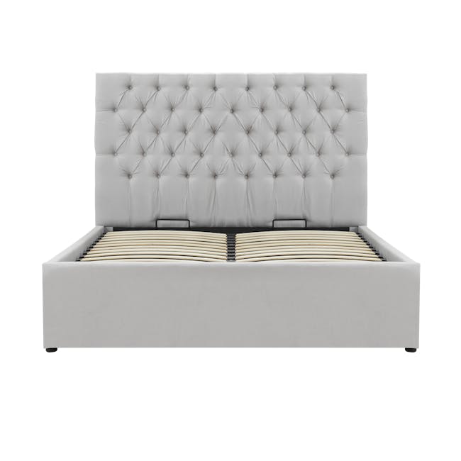 Isabelle Tall King Storage Bed - Silver Fox (Fabric) - 2