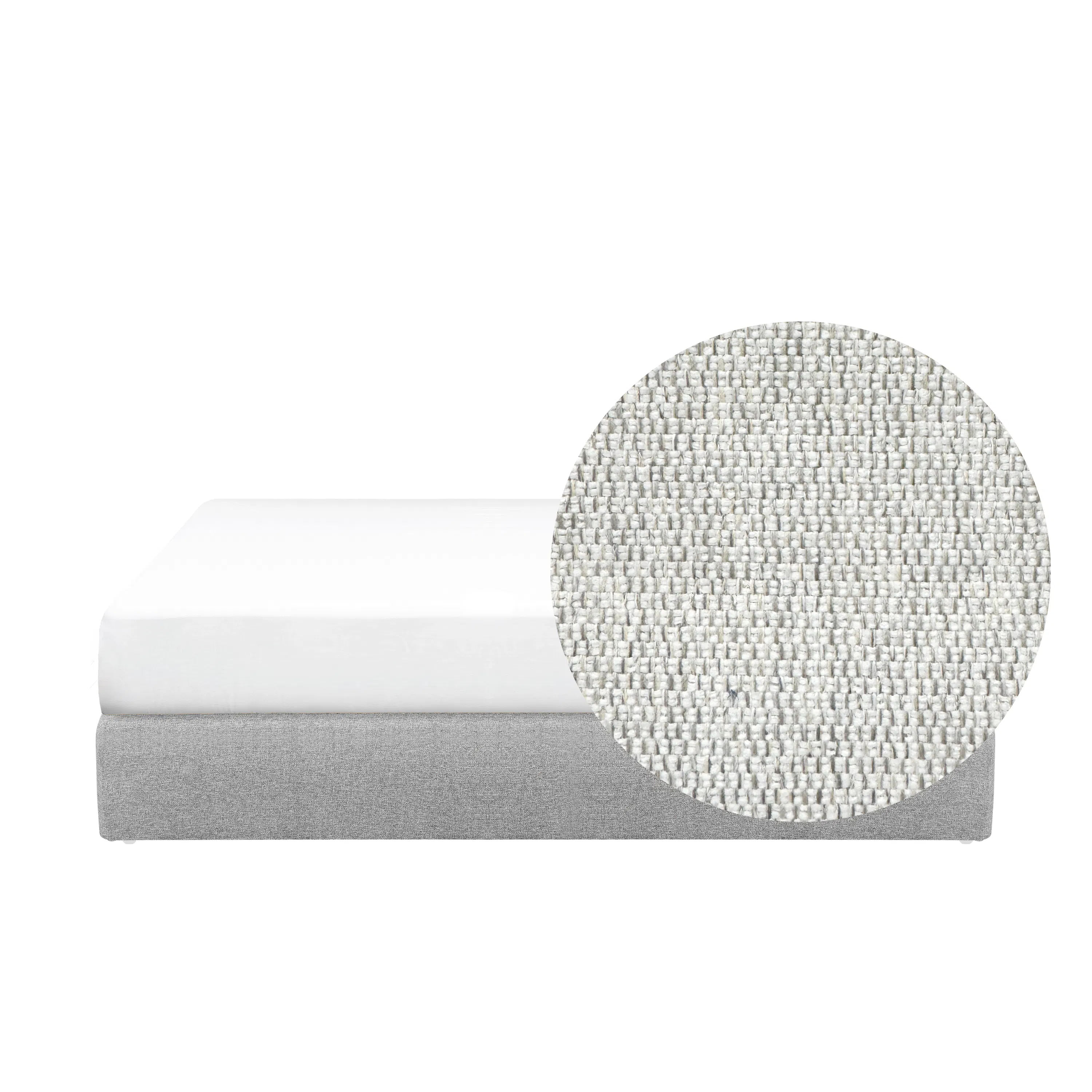 ESSENTIALS Queen Box Bed - Dew (Eco Clean Fabric)