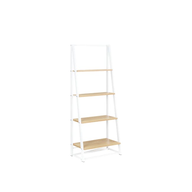 Luca Medium Shelf - White, Oak - 1