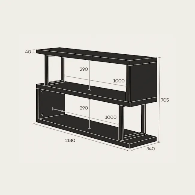(As-is) Benzo Study Table with Bookshelf 1.6m - White - 1 - 20