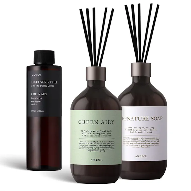 ASCENT Premium Reed Diffuser (2 Sizes) - Green Airy - 5