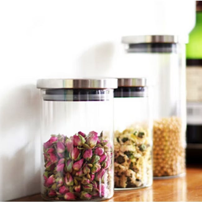 EVERYDAY Glass Jar with Stainless Steel Lid (3 Sizes) - 2