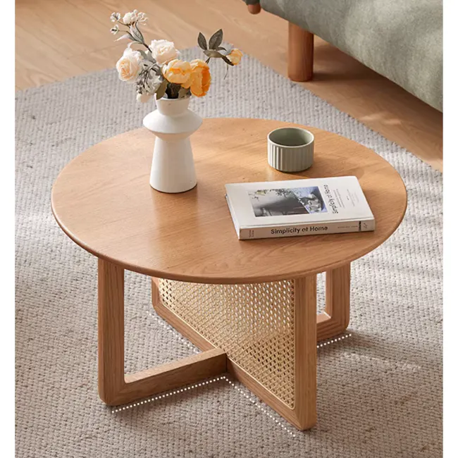 Emika Rattan Round Coffee Table 0.7m - 12
