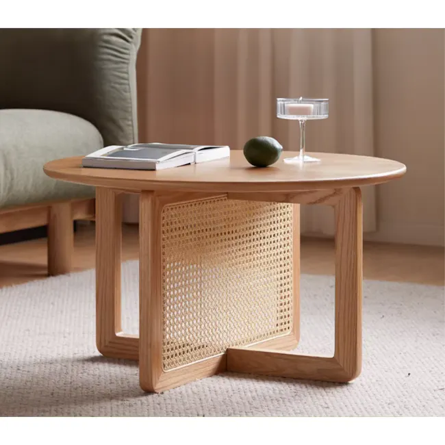 Emika Rattan Round Coffee Table 0.7m - 7
