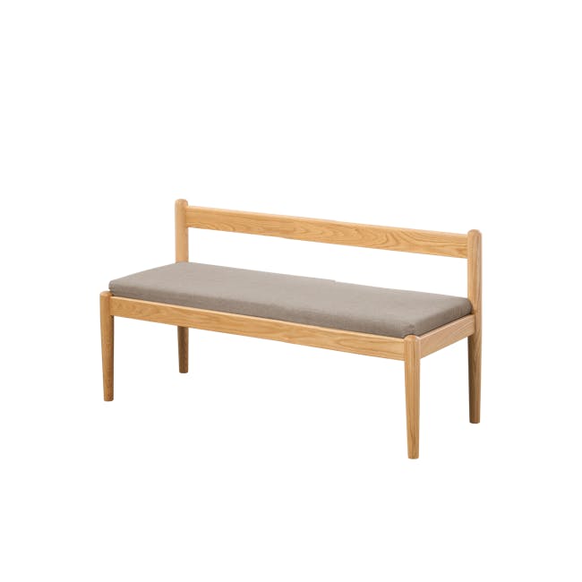 Niel Bench 1.25m - Oak, Chestnut - 7 - Wooden bench, minimalist design, natural wood finish, light brown color, sturdy