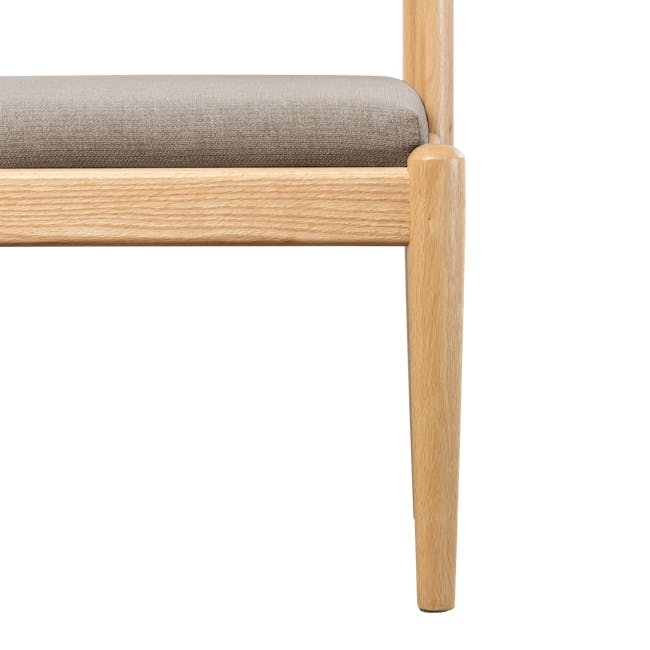 Niel Bench 1.25m - Oak, Chestnut - 9 - Wooden frame, cushioned seat, natural wood finish, minimalist design, light brown