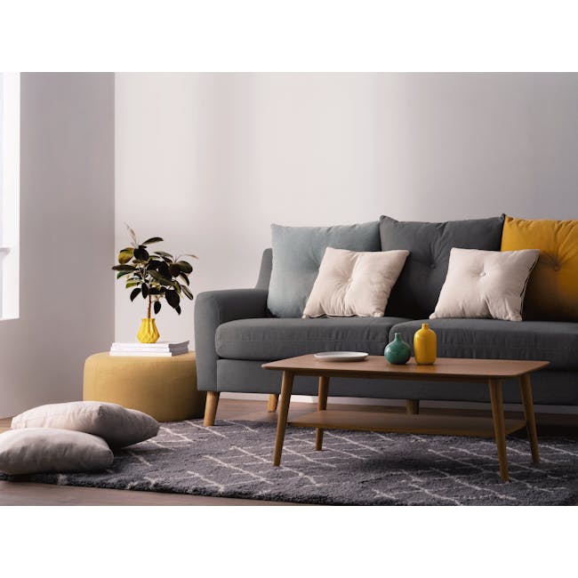 Evan 2 Seater Sofa with Evan Armchair - Charcoal Grey - 1