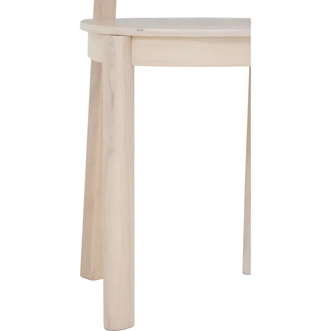 Claire Chair - 13 - Light wood table, minimalist design, natural finish, simple structure, sturdy legs, smooth surface
