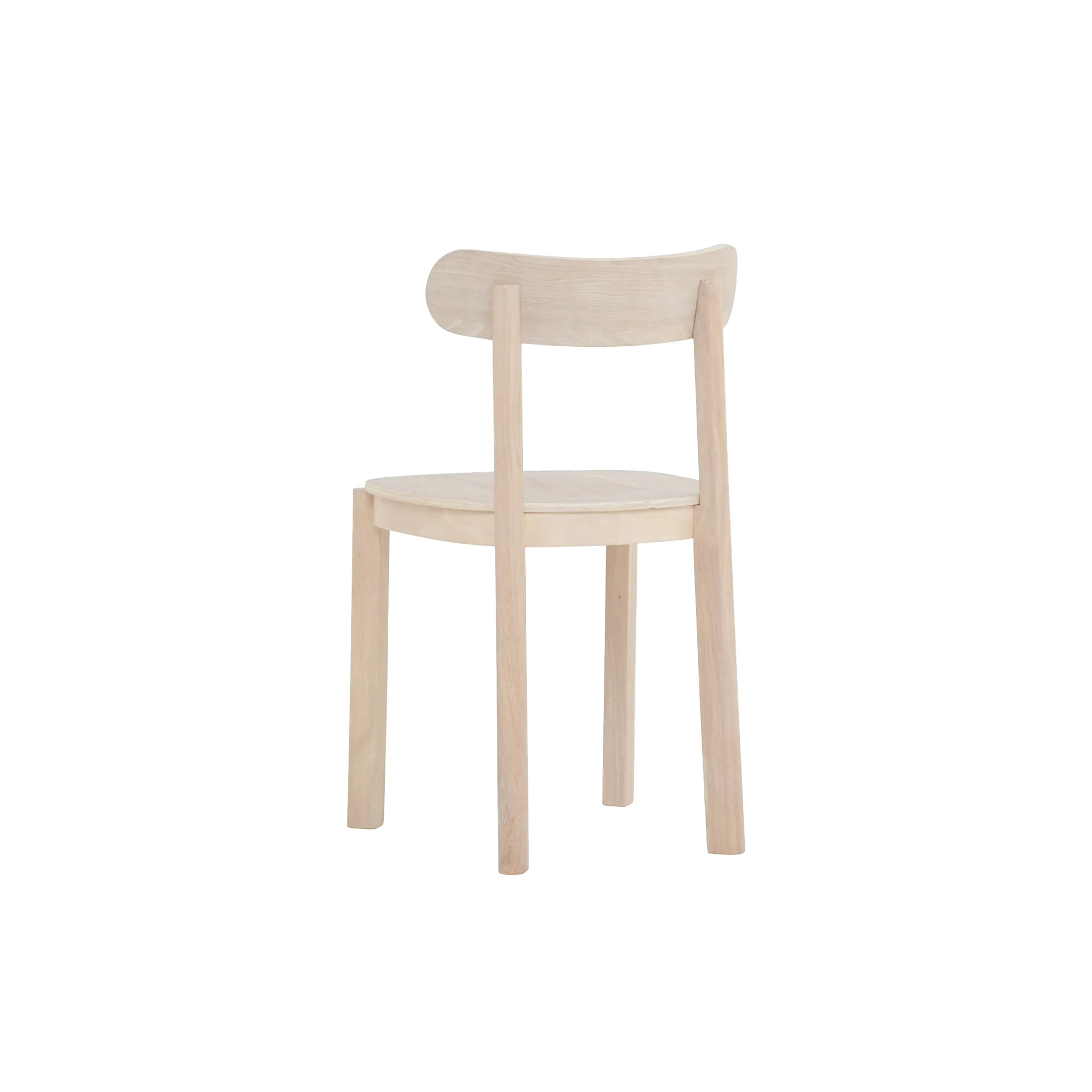 Claire Chair - 12 - Light wood chair, minimalist design, natural finish, simple structure, round seat, sturdy legs