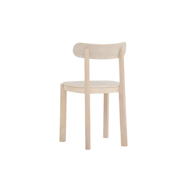 Claire Chair - 12 - Light wood chair, minimalist design, natural finish, simple structure, round seat, sturdy legs