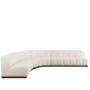 Cosmo Chaise Sectional Sofa - White Boucle (Spill Resistant) - 1