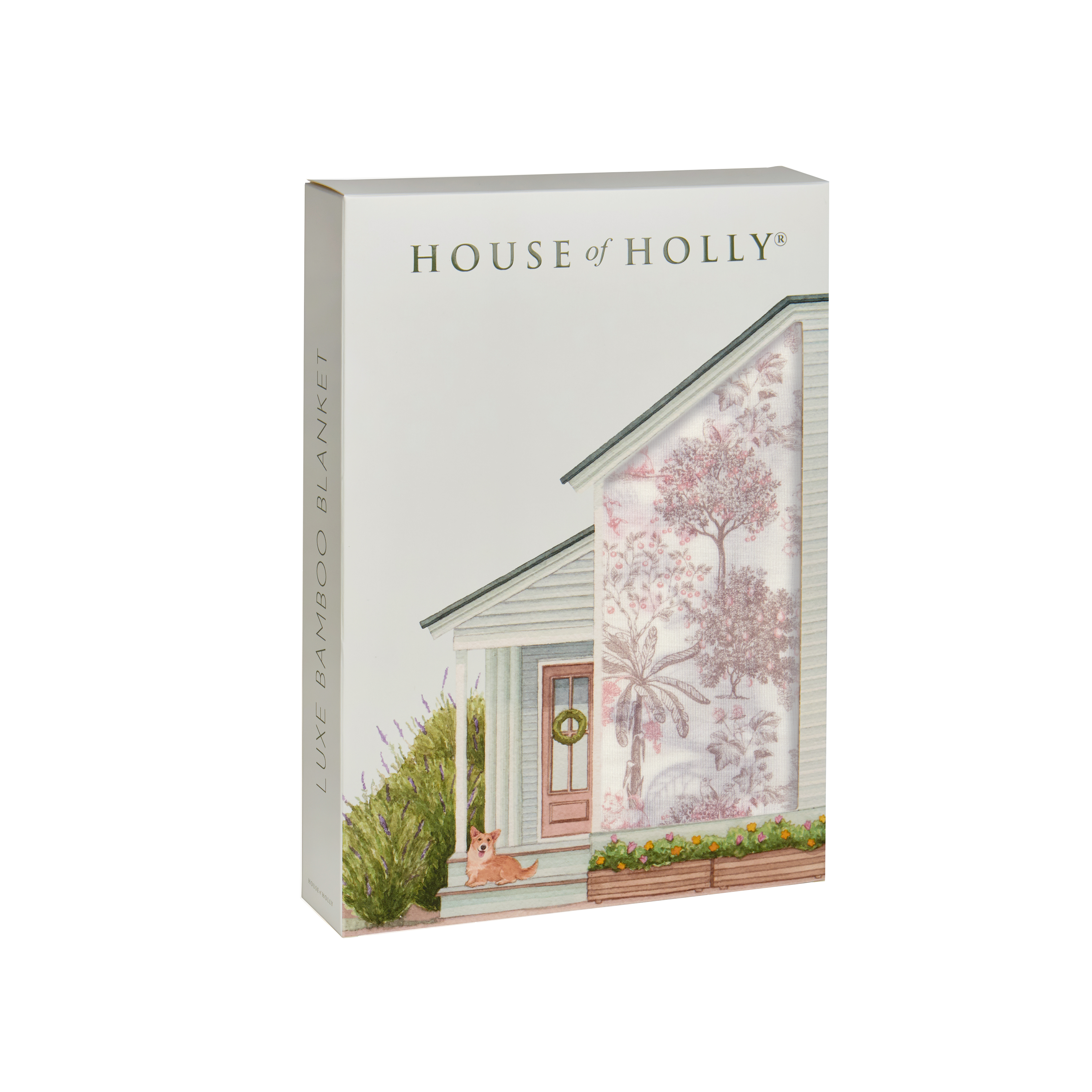House of Holly Bamboo Blanket - Fruit Toile (Strawberry)