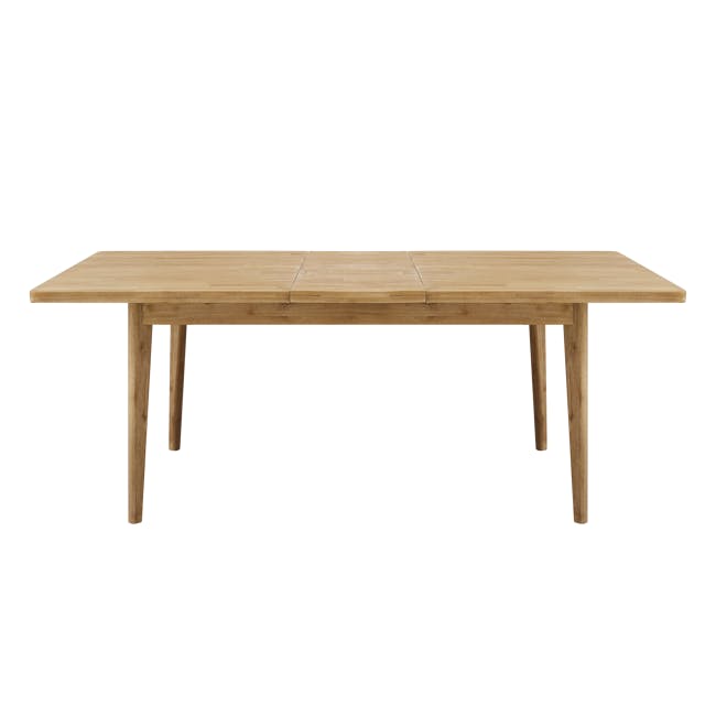 Todd Extendable Dining Table 1.6m-2m with 4 Todd Cushioned Dining Chairs - 7 - Wooden table, minimalist design, natural wood