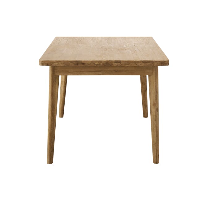 Todd Extendable Dining Table 1.6m-2m with 4 Todd Cushioned Dining Chairs - 10 - Wooden table with natural grain texture