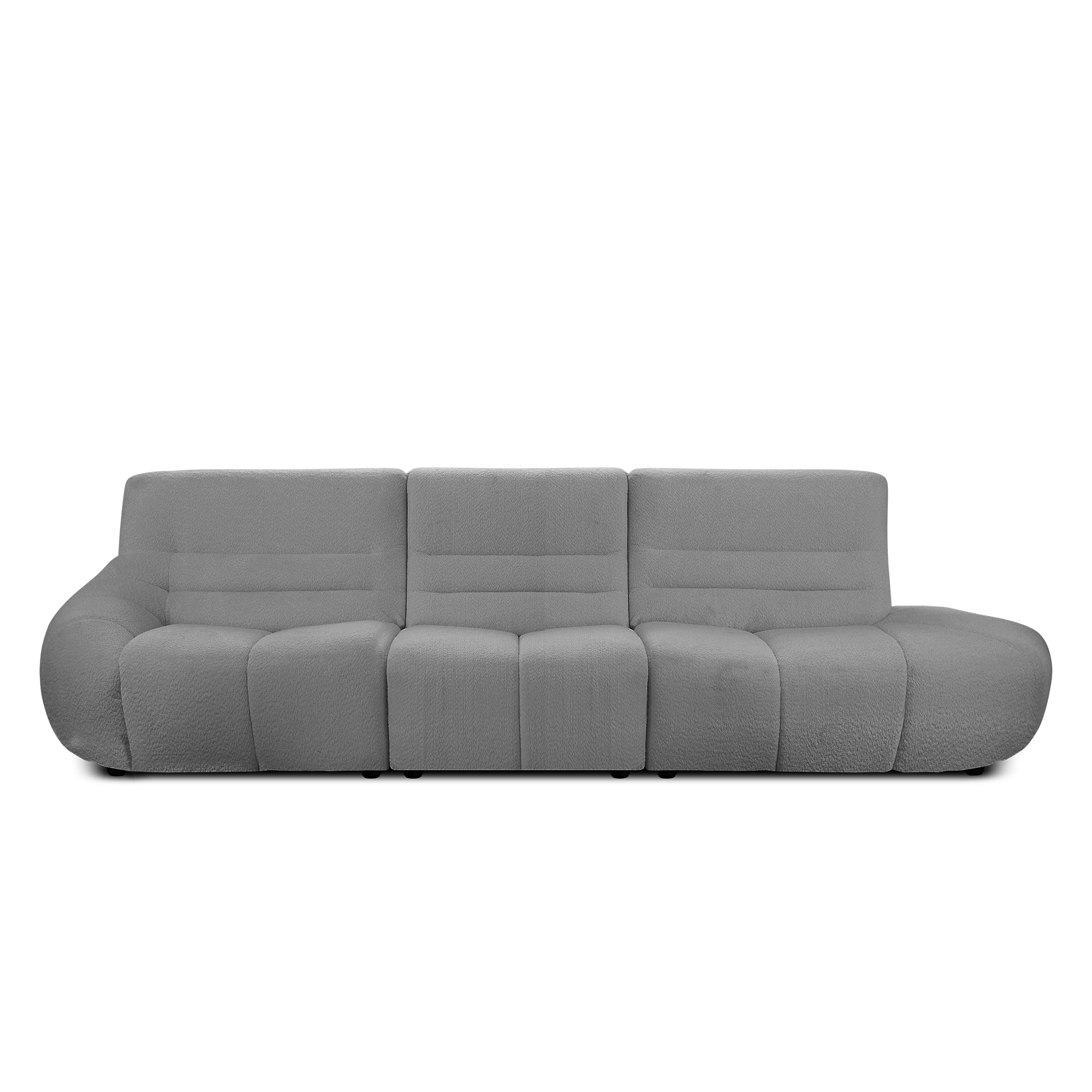 Tara 4 Seater Extended Sofa - Dark Grey