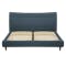 Ronan Queen Bed in Midnight with 2 Albie Bedside Tables in Walnut, Black - 5