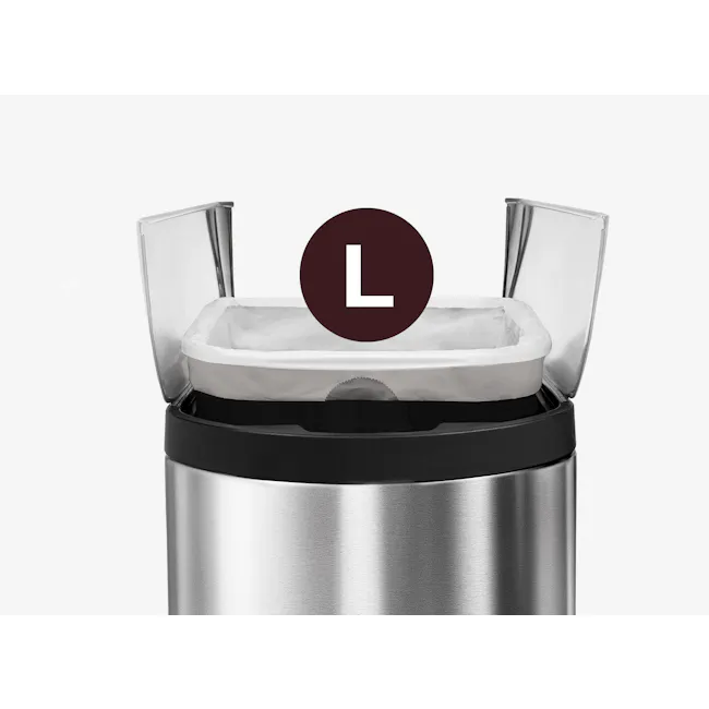 simplehuman Butterfly Step Bin - Brushed (2 Sizes) - 3 - Stainless steel travel mug, insulated container, compact design