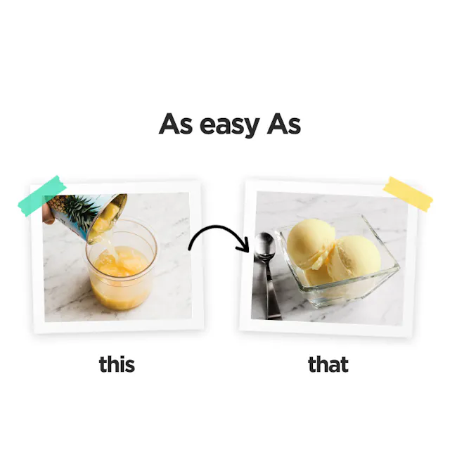 Ninja Creami Ice Cream Maker - 10 - pour pineapple juice, pour ice cream, spoon ice cream, marble countertop, easy