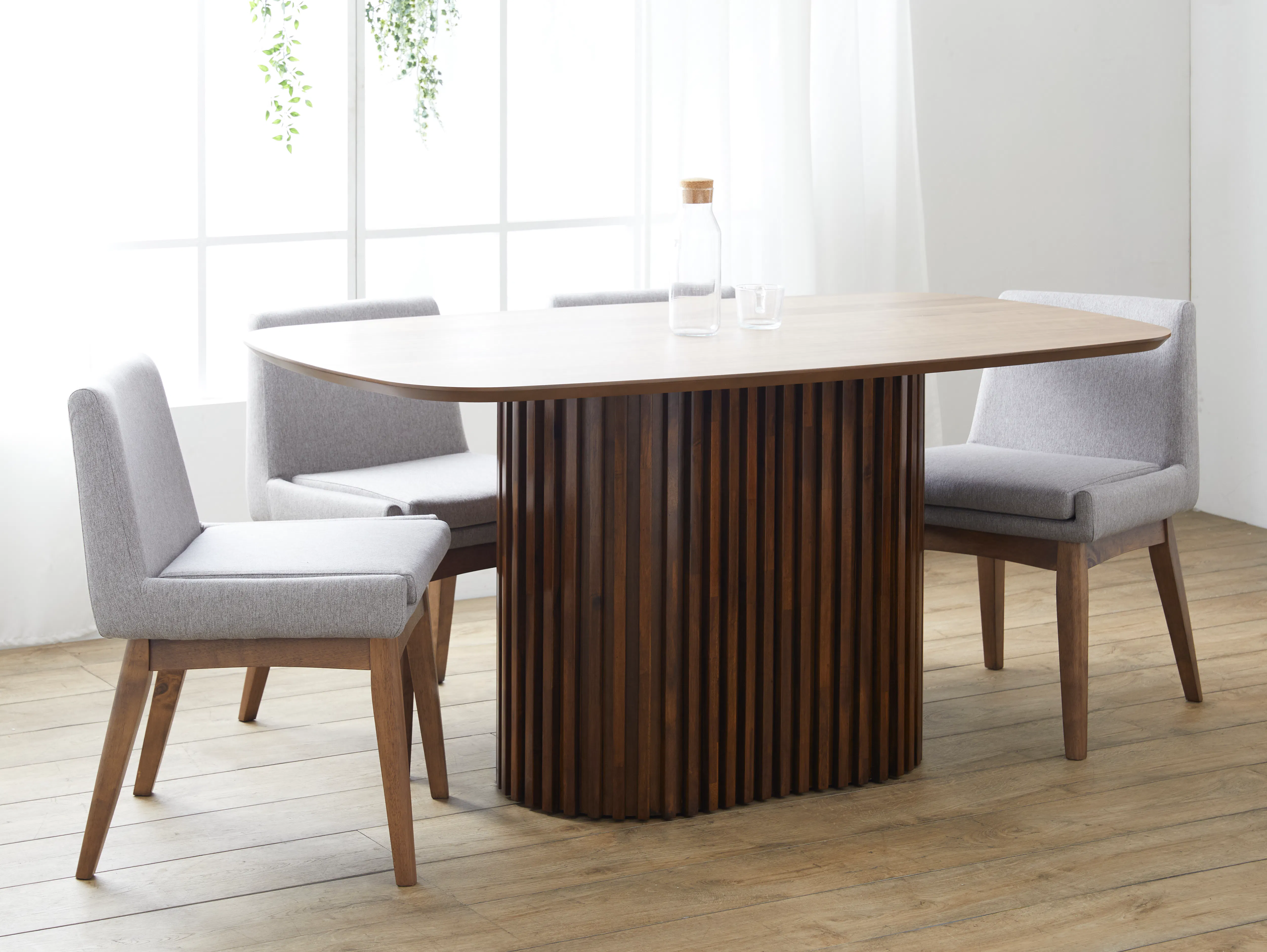 (As-is) Bolton Dining Table 1.8m - Walnut - 1 - 9