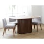 Bolton Dining Table 1.6m in Walnut with 4 Tricia Dining Chair in Espresso - 2