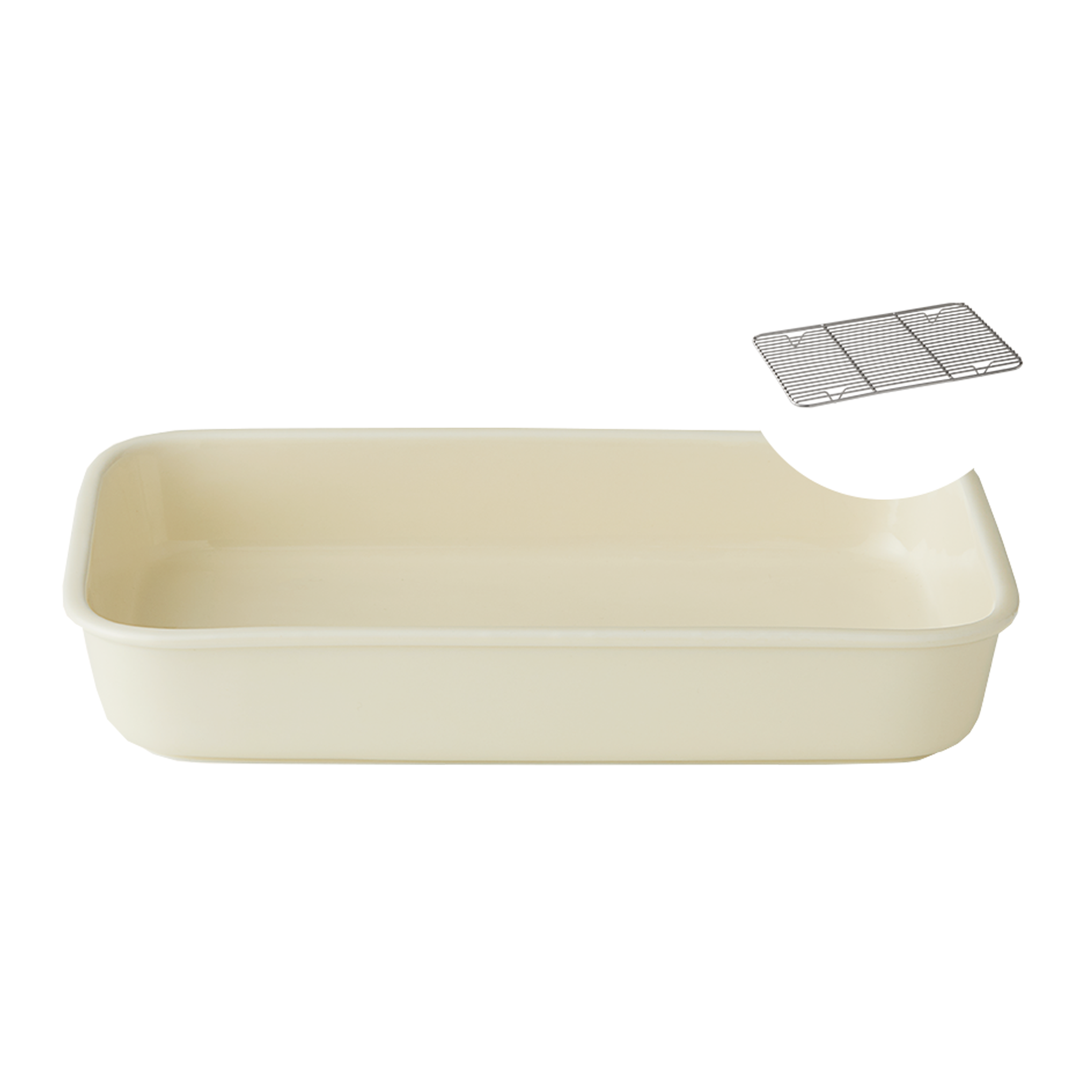 Sodam Nonstick Cook Tray - Cream White (2 Sizes)