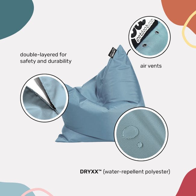 Doob Plopsta' Rectangle Mini Bean Bag - Wine Red (Water Repellent) - 4