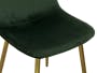 Finnley Dining Chair - Brass, Pine Green (Velvet) - 5