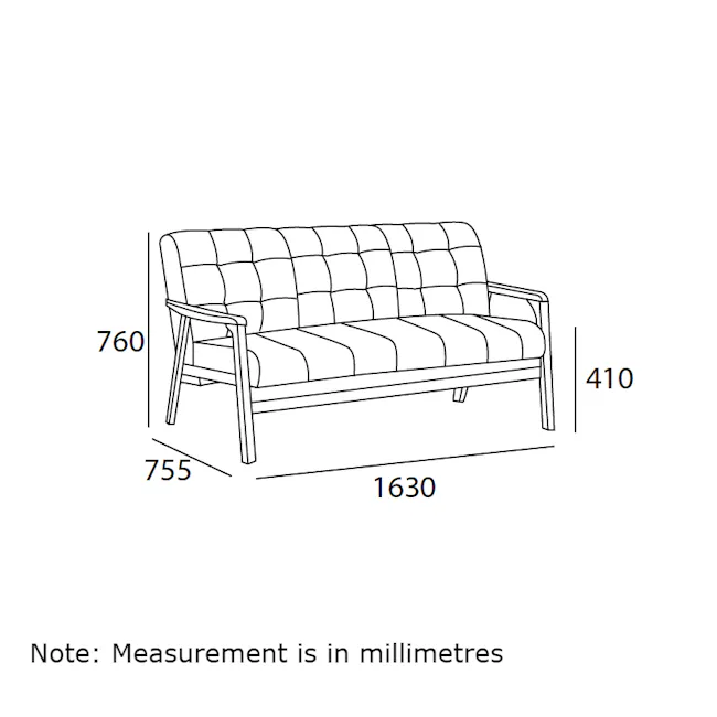 Tucson 3 Seater Sofa with Tucson Armchair - Cocoa, Espresso (Faux Leather) - 13 - Modern sofa, sleek design, upholstered