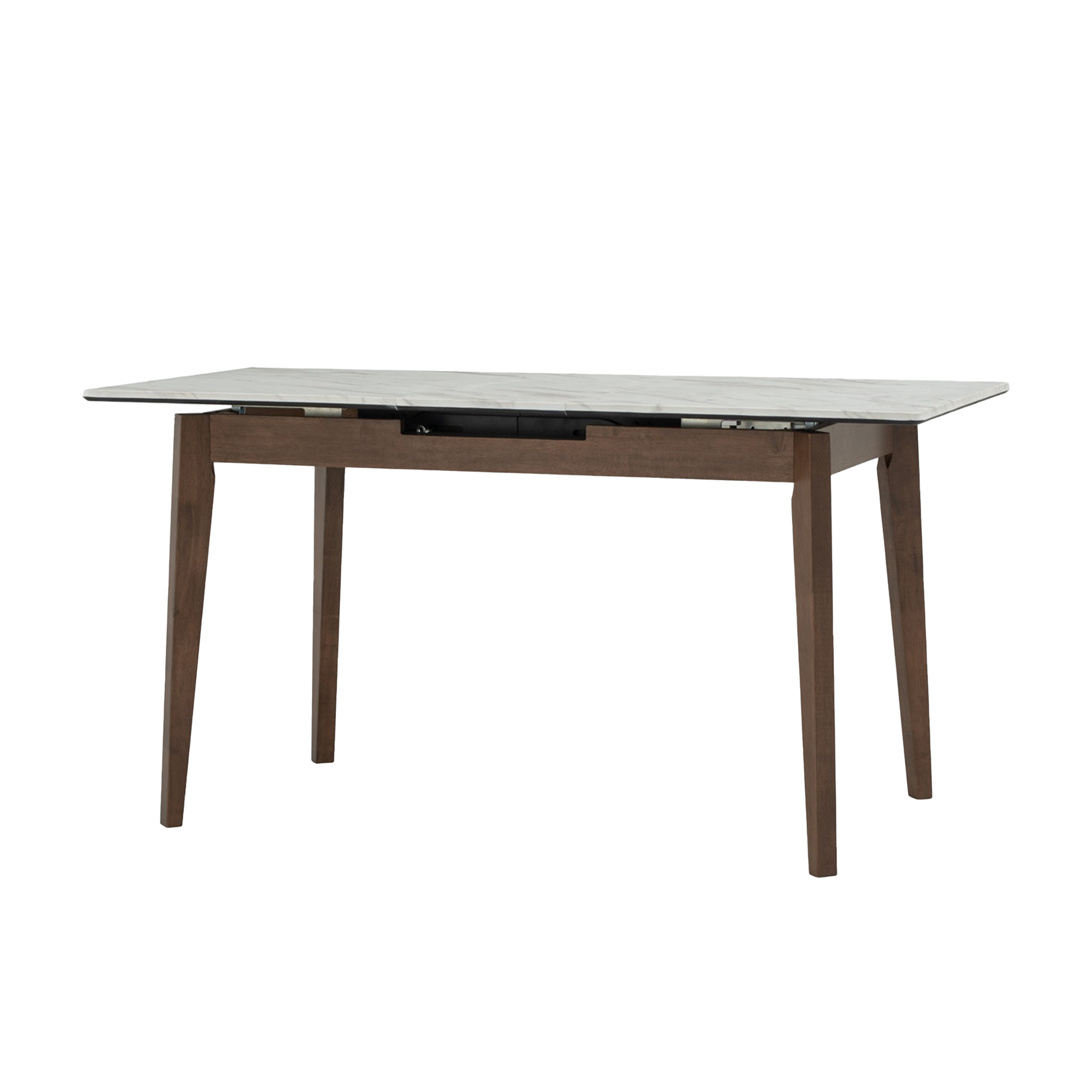Finna Extendable Dining Table 1.2m-1.5m - Cocoa, White Marble (Smart Top™)