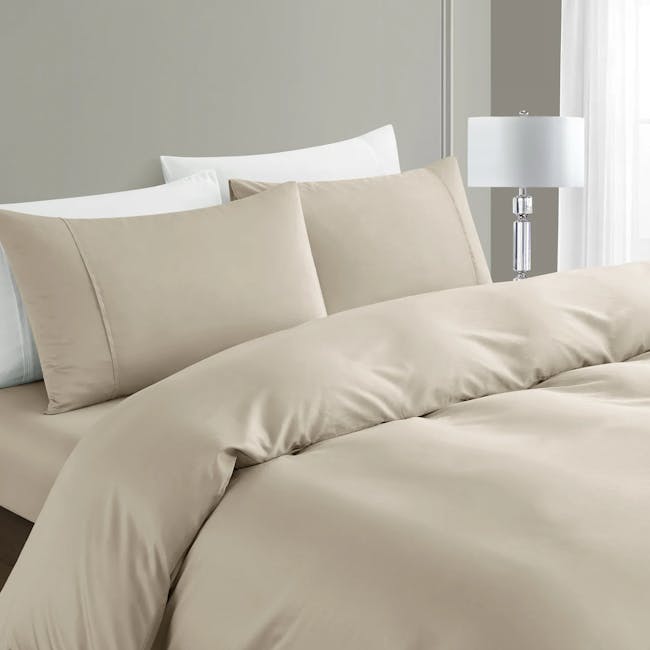 Pima Cotton Full Bedding Set - Sand (4 Sizes) - 2