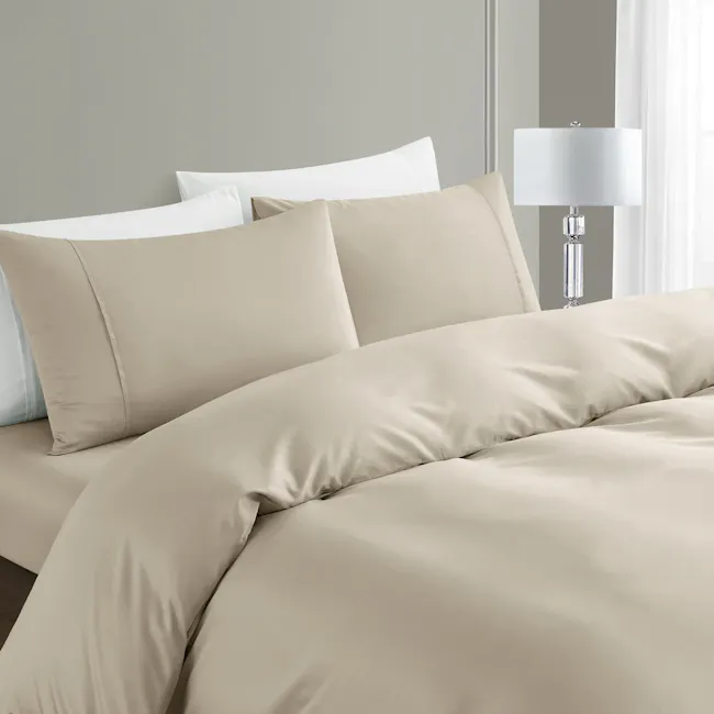 Pima Cotton Full Bedding Set - Sand (4 Sizes) - 2