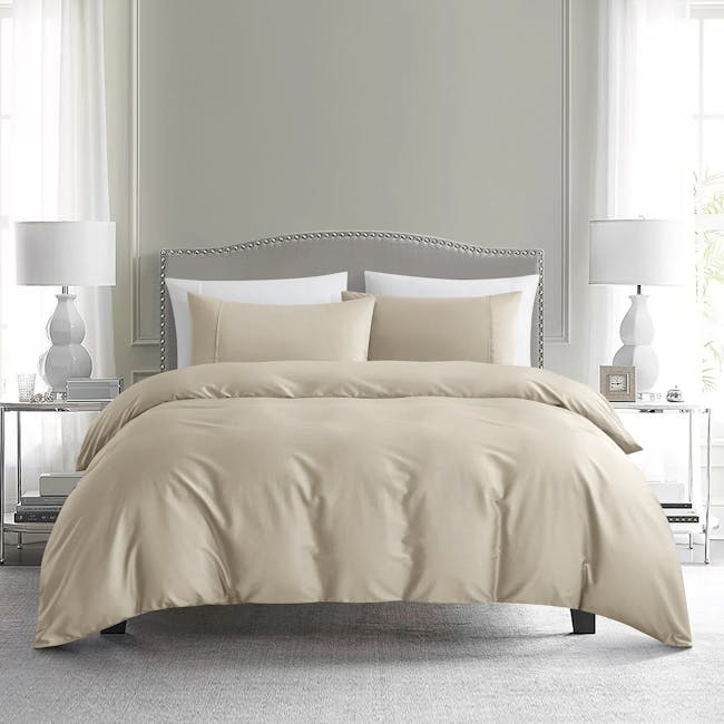 Pima Cotton Full Bedding Set - Sand (4 Sizes) - 5
