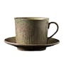Koa Ceramic Coffee Cup & Saucer - Olive Green - 0