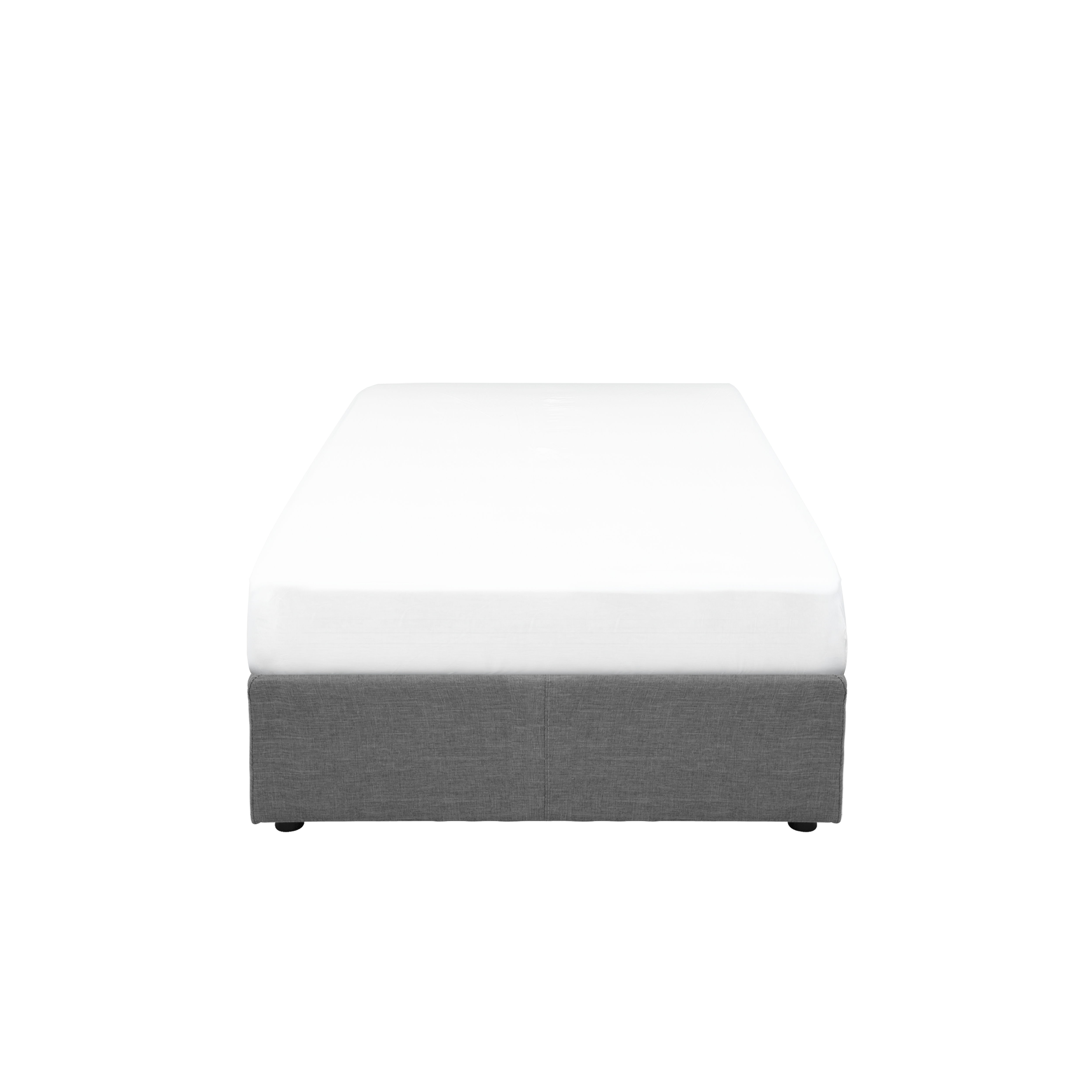 ESSENTIALS Single Box Bed Grey (Fabric), ESSENTIALS Beds by HipVan HipVan