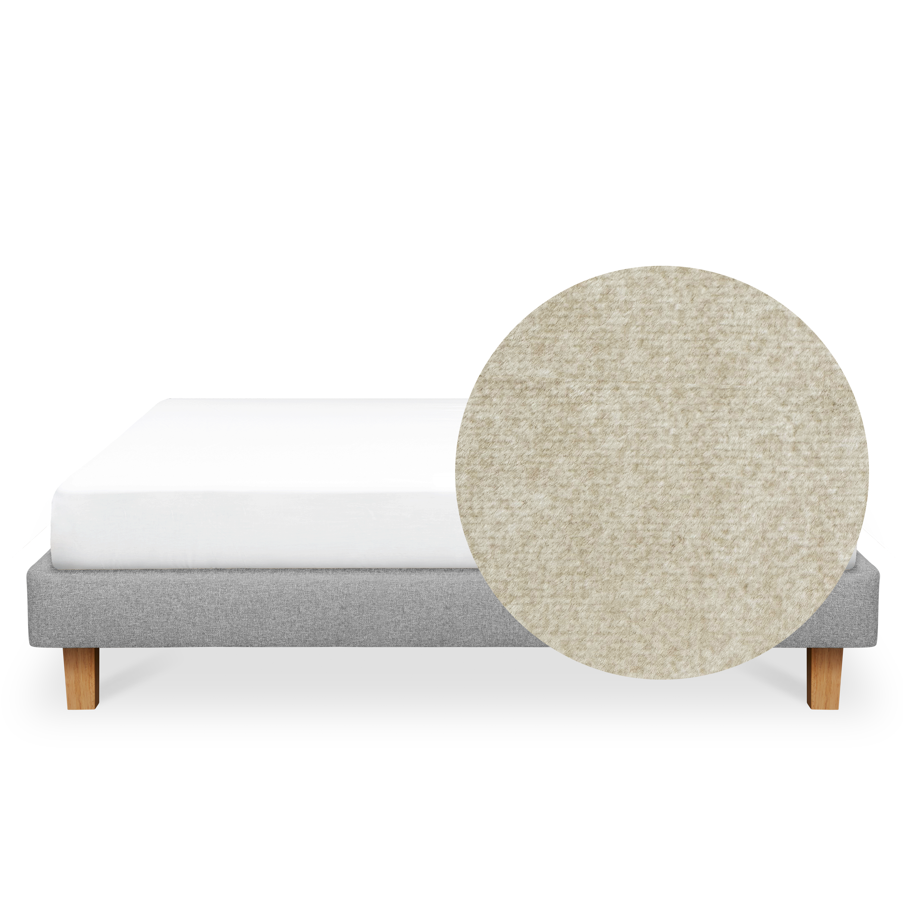 ESSENTIALS King Divan Bed - Latte (Pet Friendly)