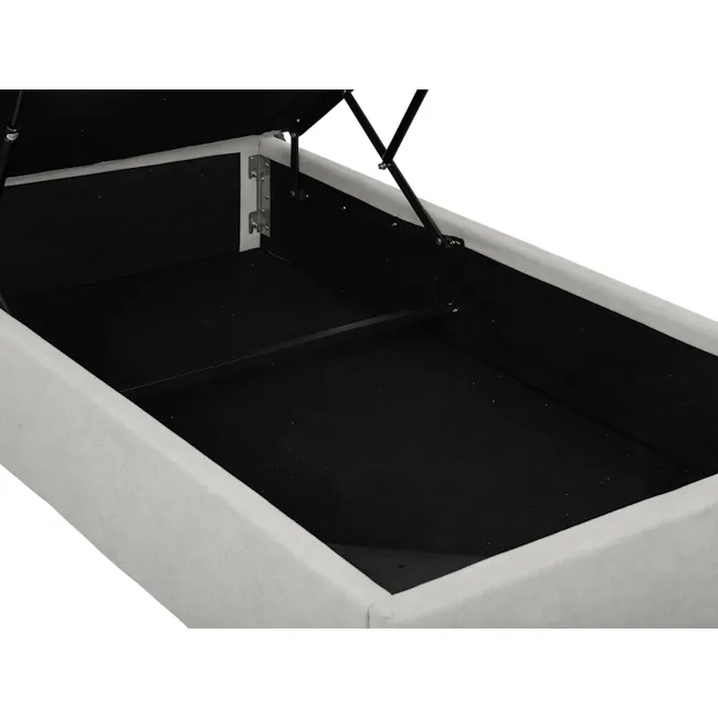 Aspen Single Storage Bed - Ice Grey - 11 - Modular furniture design, Industrial-style storage unit, Black and white