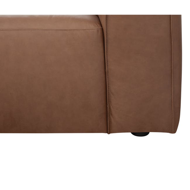 Antonio 3 Seater Sofa - Penny Brown (Premium Aniline Leather) - 7