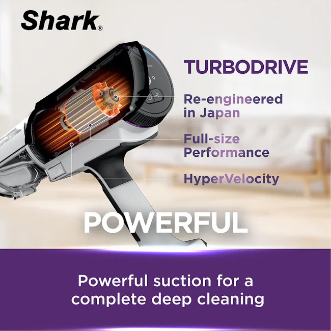 Shark CleanSense IQ Cordless Vacuum (IW2241) - 4 - Shark® TurboDrive re-engineered in Japan, Full-size Performance