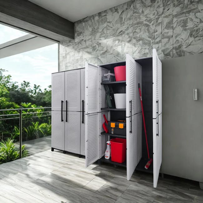 Linea Family 3-Door Tall Multipurpose Cabinet - 2