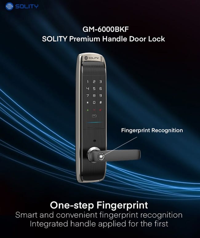 Solity Lever Handle Door LockGM-6000BKF - Black - 13
