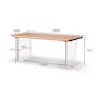 Aire Dining Table 1.8m (Solid Cherry Wood, Acrylic Legs) - 9