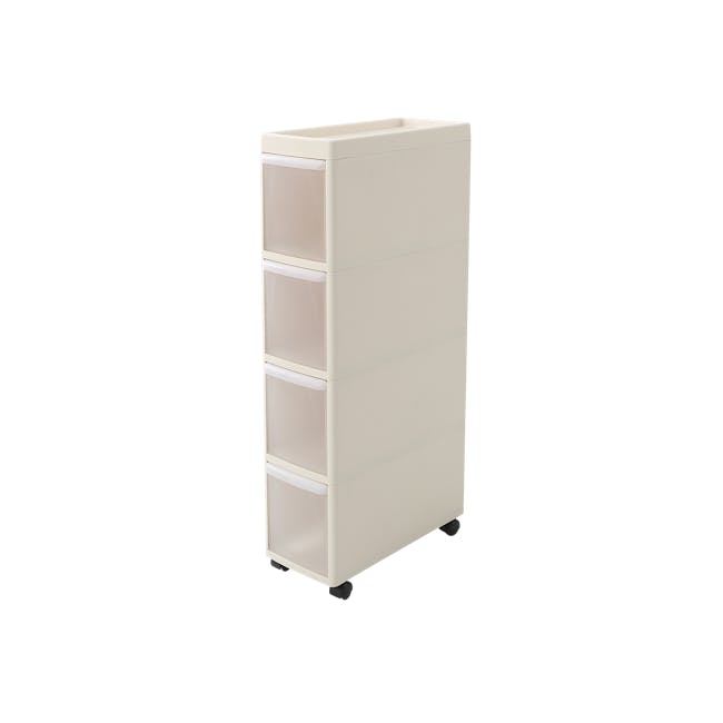 Modular 4 Tier Cabinet with Wheels - 0