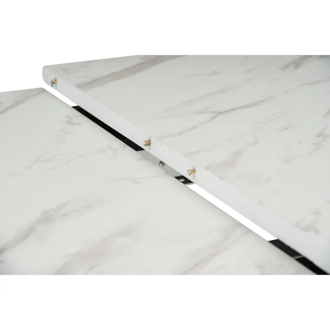 (As-is) Finna Extendable Dining Table 1.2m-1.5m - Oak, White Marble (Smart Top™) - 1 - 22