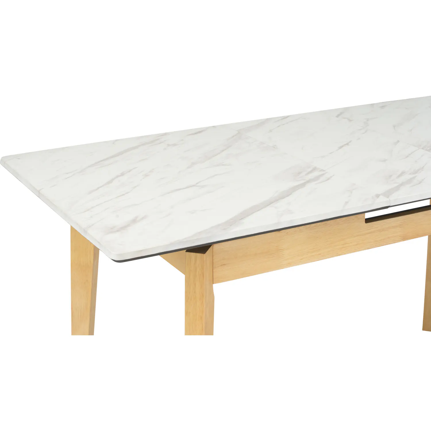 (As-is) Finna Extendable Dining Table 1.2m-1.5m - Oak, White Marble (Smart Top™) - 1 - 25